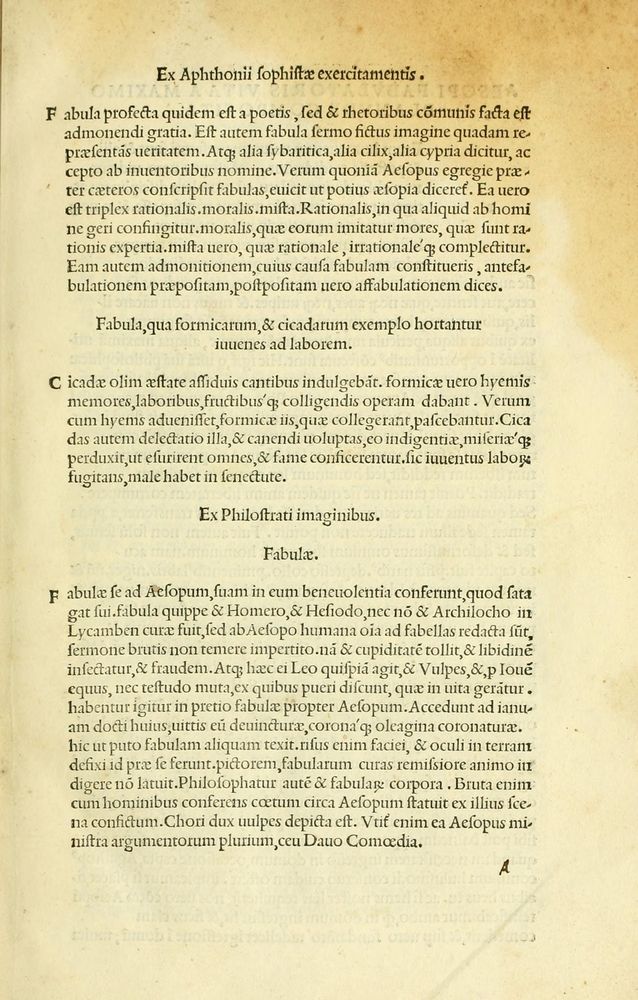 Scan 0007 of Habentur hoc uolumine hæc, uidelicet. Vita, & Fabellæ Aesopi cum interpretatione latina