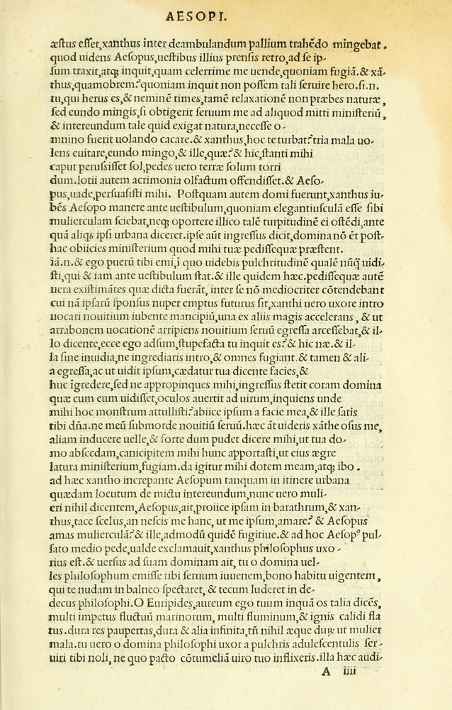 Scan 0019 of Habentur hoc uolumine hæc, uidelicet. Vita, & Fabellæ Aesopi cum interpretatione latina