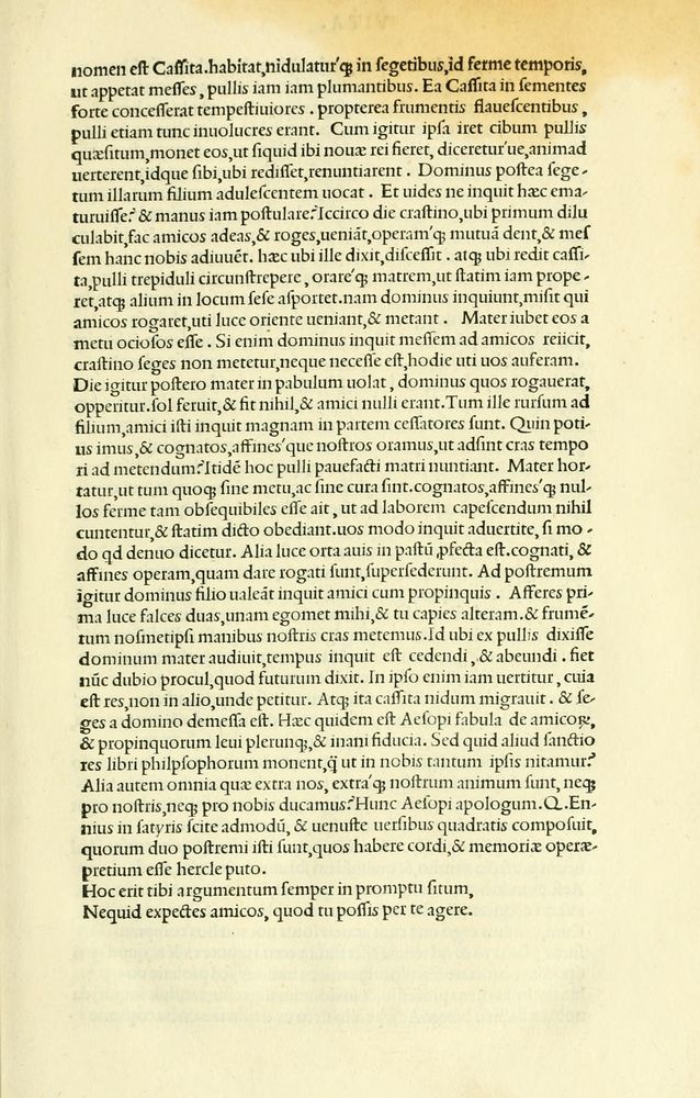 Scan 0021 of Habentur hoc uolumine hæc, uidelicet. Vita, & Fabellæ Aesopi cum interpretatione latina