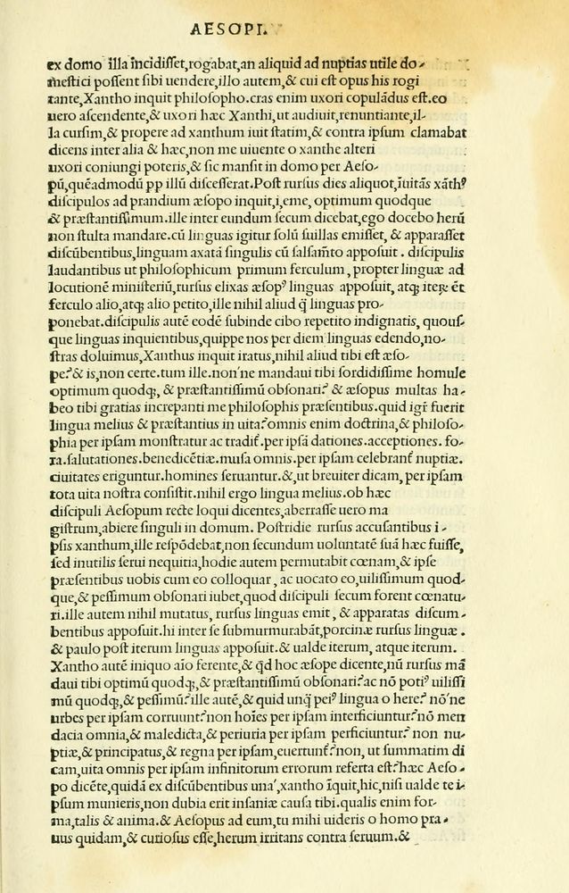 Scan 0029 of Habentur hoc uolumine hæc, uidelicet. Vita, & Fabellæ Aesopi cum interpretatione latina