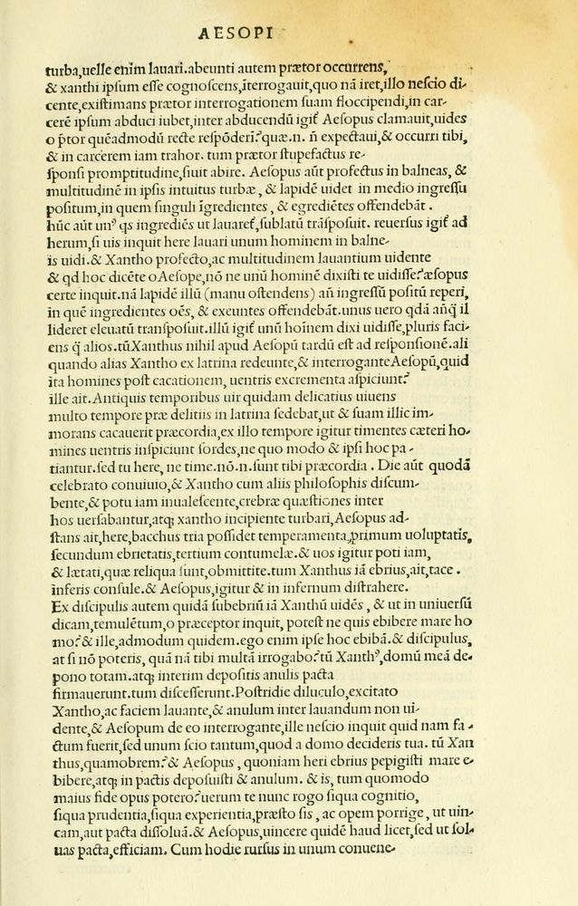 Scan 0033 of Habentur hoc uolumine hæc, uidelicet. Vita, & Fabellæ Aesopi cum interpretatione latina