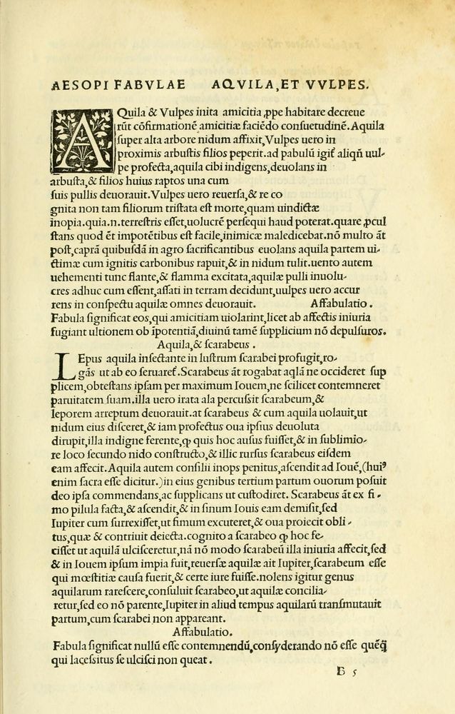 Scan 0053 of Habentur hoc uolumine hæc, uidelicet. Vita, & Fabellæ Aesopi cum interpretatione latina