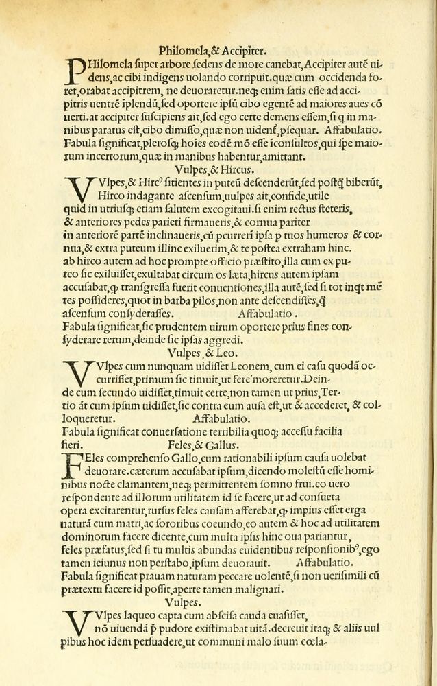 Scan 0056 of Habentur hoc uolumine hæc, uidelicet. Vita, & Fabellæ Aesopi cum interpretatione latina