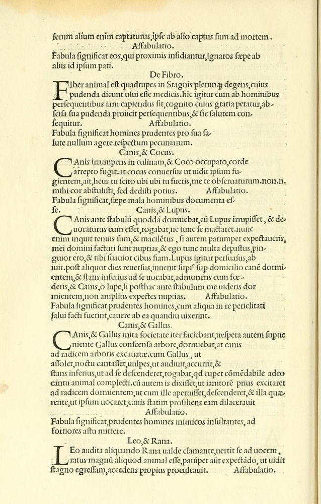 Scan 0068 of Habentur hoc uolumine hæc, uidelicet. Vita, & Fabellæ Aesopi cum interpretatione latina