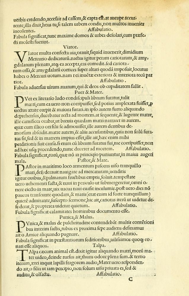Scan 0075 of Habentur hoc uolumine hæc, uidelicet. Vita, & Fabellæ Aesopi cum interpretatione latina