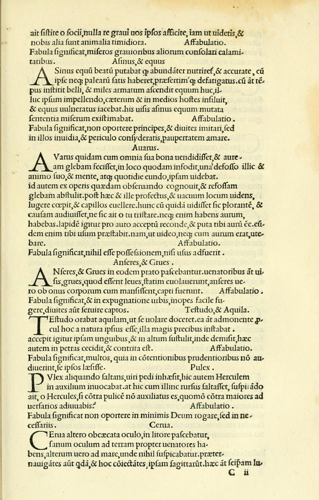 Scan 0079 of Habentur hoc uolumine hæc, uidelicet. Vita, & Fabellæ Aesopi cum interpretatione latina
