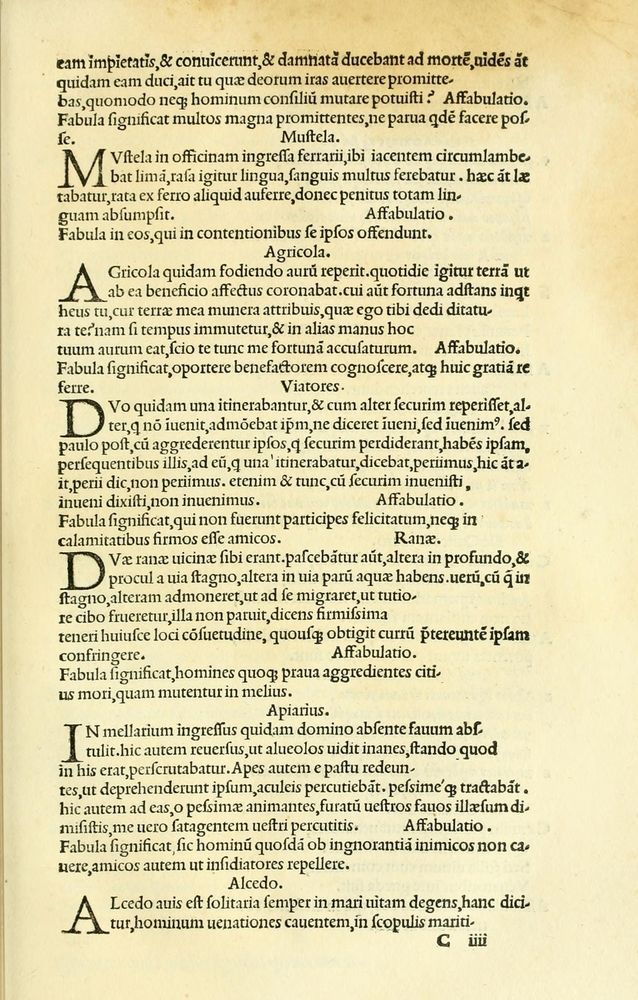 Scan 0087 of Habentur hoc uolumine hæc, uidelicet. Vita, & Fabellæ Aesopi cum interpretatione latina