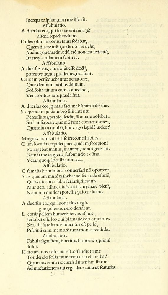 Scan 0114 of Habentur hoc uolumine hæc, uidelicet. Vita, & Fabellæ Aesopi cum interpretatione latina