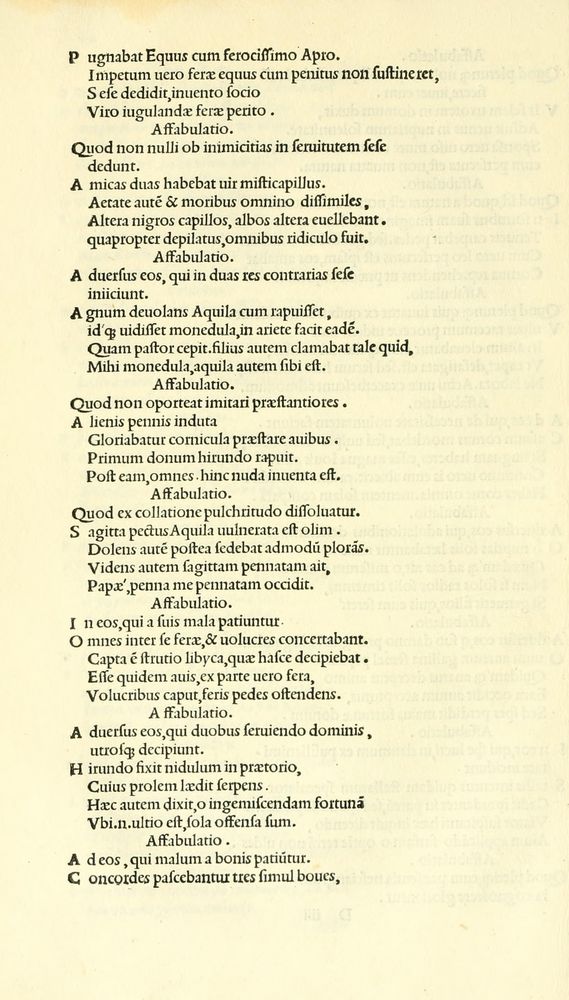 Scan 0118 of Habentur hoc uolumine hæc, uidelicet. Vita, & Fabellæ Aesopi cum interpretatione latina