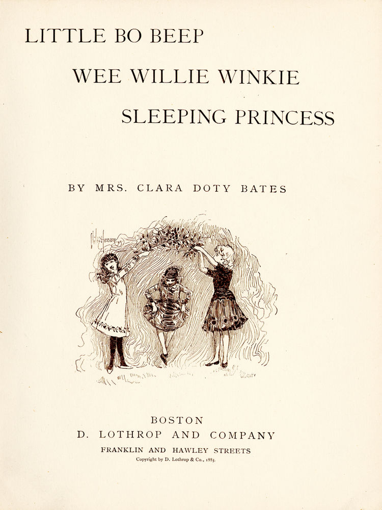 Scan 0005 of Little Bo-Peep, Wee Willie Winkie, Sleeping princess