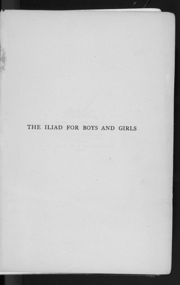 Scan 0005 of The Iliad for boys and girls