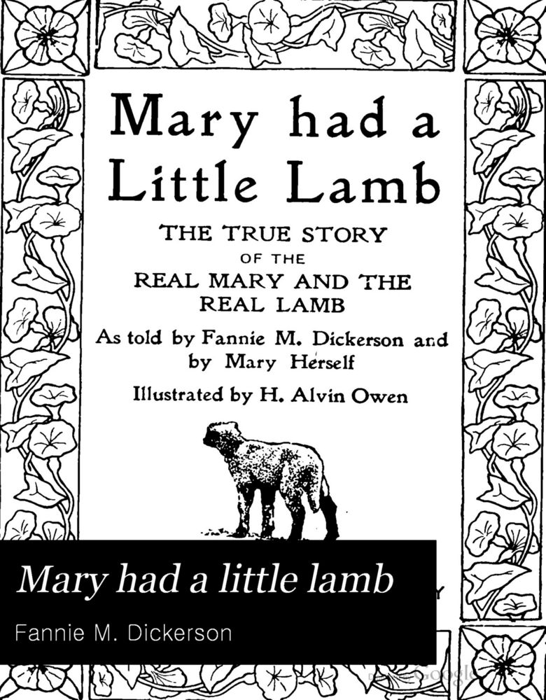 Scan 0001 of Mary had a little lamb