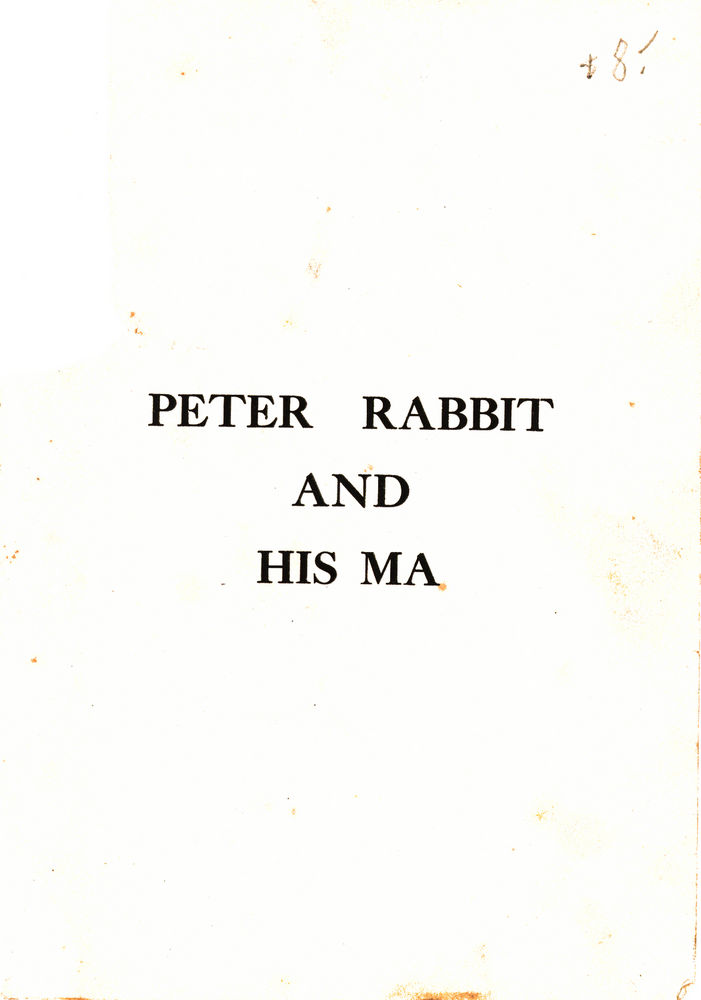 Scan 0004 of Peter Rabbit and his Ma