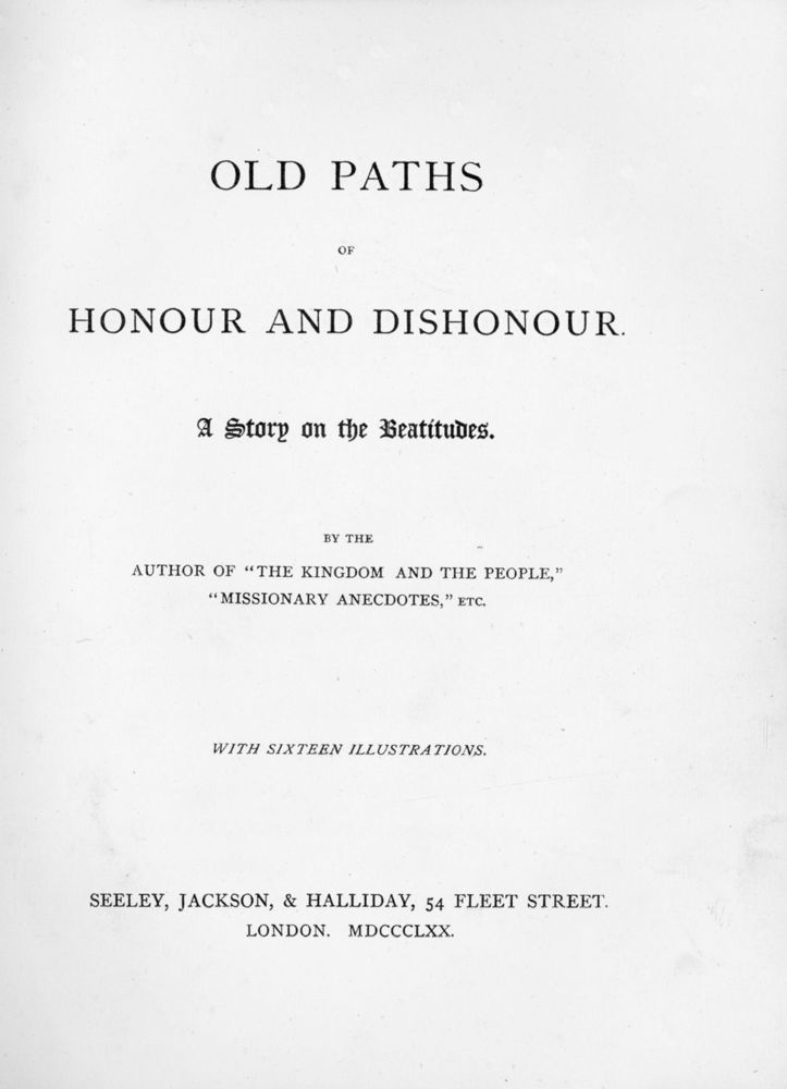 Scan 0009 of Old paths of honour and dishonour