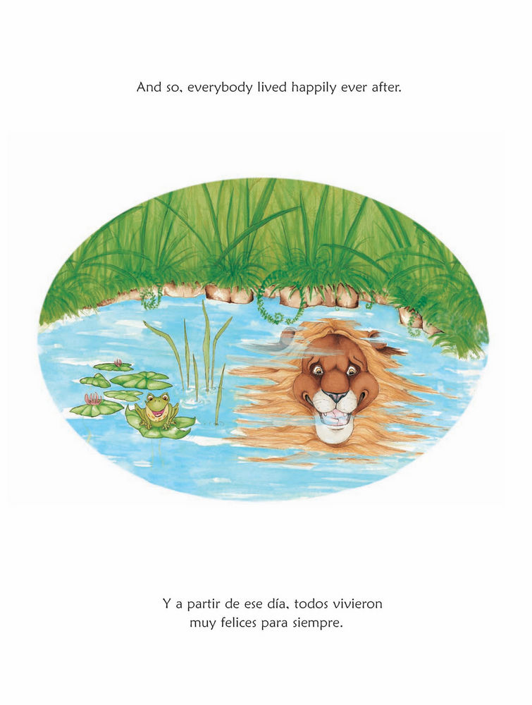 Scan 0034 of The lion who saw himself in the water = El león que se vio en el agua
